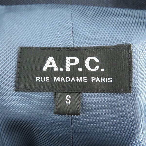 実際に弊社で買取させて頂いたA.P.C./アーペーセー テーラードジャケット/Sの画像 2枚目
