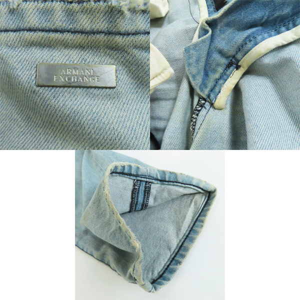 実際に弊社で買取させて頂いたARMANI EXCHANGE/アルマーニエクスチェンジ ダメージ加工 デニムパンツ 6ZZJ16 Z1FVZ/33の画像 8枚目