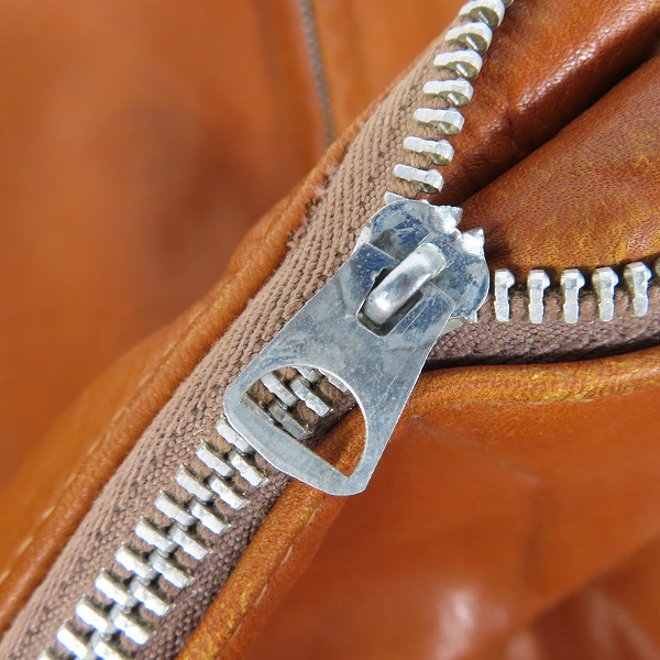 実際に弊社で買取させて頂いたSchott/ショット シングル ライダース ジャケット レザー USA製  TALONジップ/ライナー付きの画像 7枚目