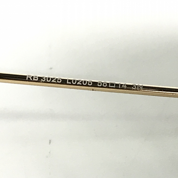 実際に弊社で買取させて頂いたRay-Ban/レイバン AVIATOR アビエーター/LARGE METAL ティアドロップ サングラス/アイウェア RB3025の画像 6枚目