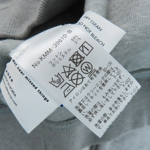 実際に弊社で買取させて頂いたMAISON KITSUNE×ADER ERROR/メゾンキツネ×アーダーエラー 19SS THE BLUE FOX プルオーバーパーカー/A3の画像 4枚目