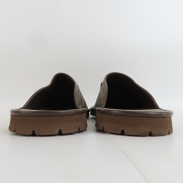 実際に弊社で買取させて頂いたGUCCI/グッチ GGスプリーム ホースビット キャンバス スリッパ/サンダル 655571/10の画像 1枚目