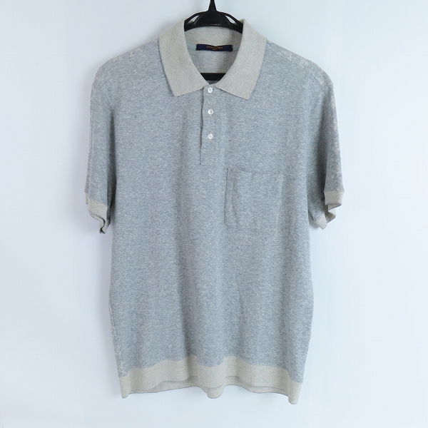 実際に弊社で買取させて頂いた【JPタグ】LOUIS VUITTON/ルイヴィトン バックロゴ 半袖 ポロシャツ グレー L