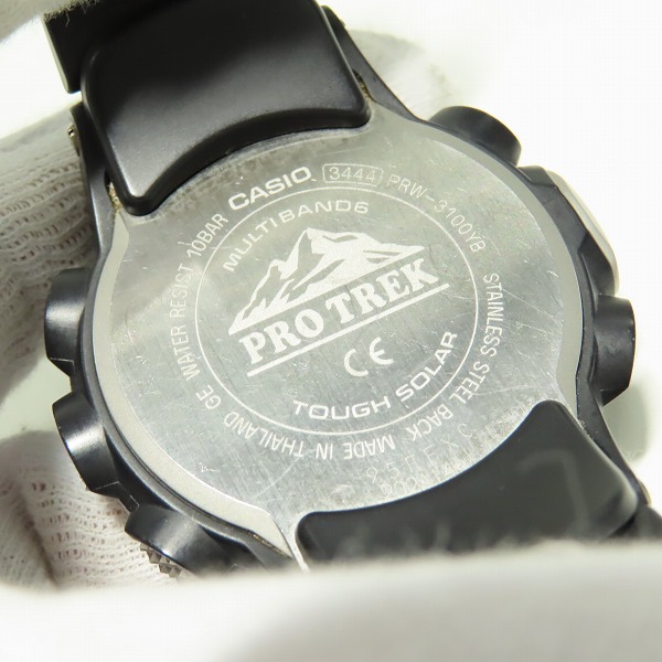 実際に弊社で買取させて頂いたCASIO/カシオ PROTREK/プロトレック トリプルセンサー PRW-3100YB の画像 3枚目