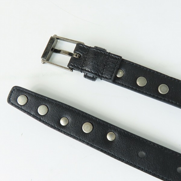 実際に弊社で買取させて頂いたYSL/YVES SAINT LAURENT/イヴサンローラン ハート/スタースタッズ ナローベルトの画像 2枚目