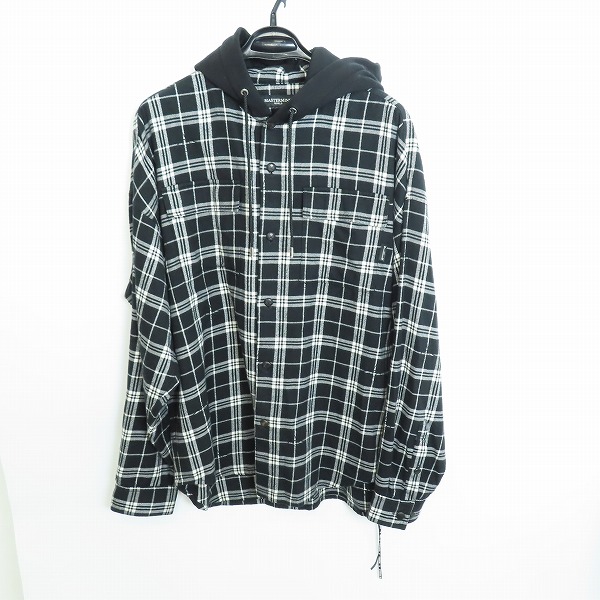 実際に弊社で買取させて頂いたmastermind JAPAN/マスターマインド hooded checked cotton shirt/フーデッドチェックシャツ 20AW MW20S05-SH005-007/M