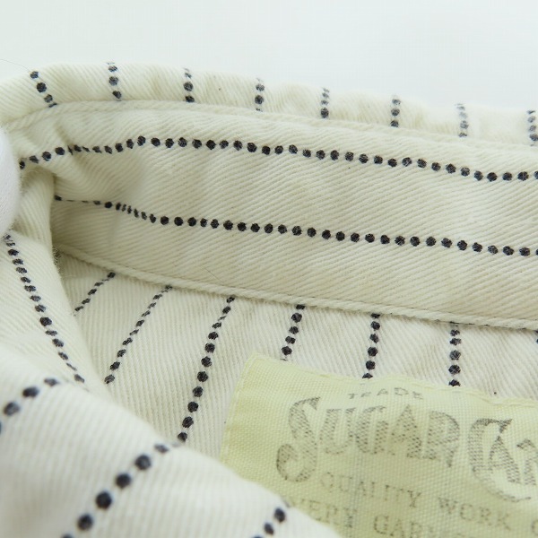 実際に弊社で買取させて頂いたSUGAR CANE/シュガーケン ストライプシャツ  レトロスタイル SC37275 Mの画像 5枚目