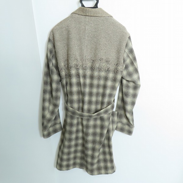 実際に弊社で買取させて頂いたdoublet/ダブレット 15AW コート チェック 15AW09SH22/Fの画像 1枚目