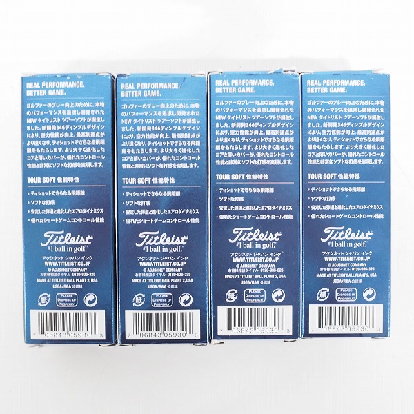 実際に弊社で買取させて頂いた【未使用】Titleist/タイトリスト TOUR SOFT ゴルフボール ホワイト 1ダースの画像 2枚目
