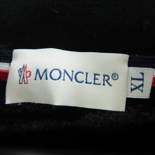 実際に弊社で買取させて頂いた【JPタグ】MONCLER/モンクレール MAGLIA POLO MANICA CORTA 半袖ポロシャツ ブラック 510918304300 84093/XLの画像 2枚目