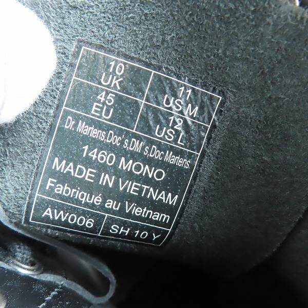 実際に弊社で買取させて頂いたDr.Martens/ドクターマーチン CORE 1460 MONO 8 EYELET BOOT/8ホールブーツ/UK10の画像 5枚目