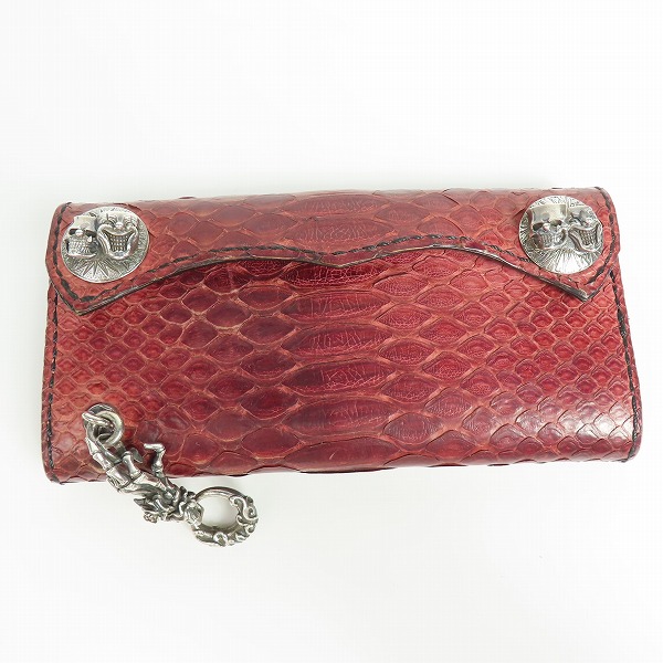 実際に弊社で買取させて頂いたFAL/エフエーエル ラッセルパイソン レザーウォレット/長財布