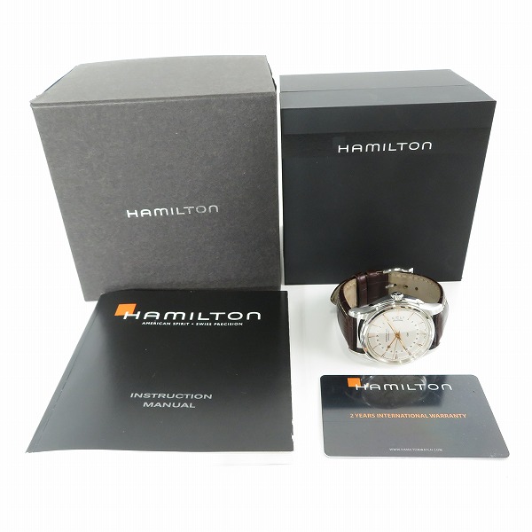 実際に弊社で買取させて頂いた【ジャンク】HAMILTON/ハミルトン ジャズマスター トラベラー GMT 自動巻き H325850の画像 7枚目