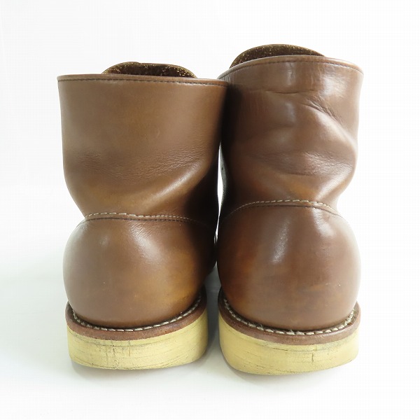 実際に弊社で買取させて頂いたRED WING/レッドウィング ラウンドトゥブーツ 刺繍羽タグ 7.5Dの画像 1枚目
