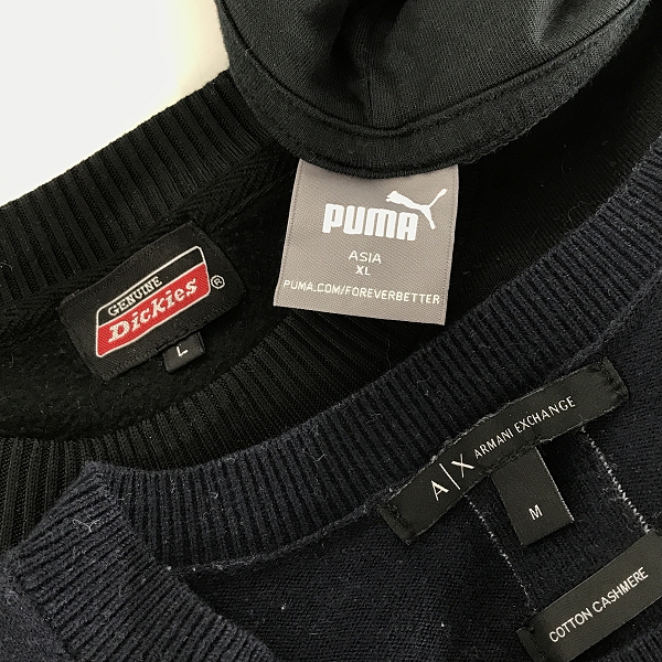 実際に弊社で買取させて頂いた【おまとめ】プーマ/アルマーニエクスチェンジ/ディッキーズ 他 パーカー/スウェット/シャツ 等