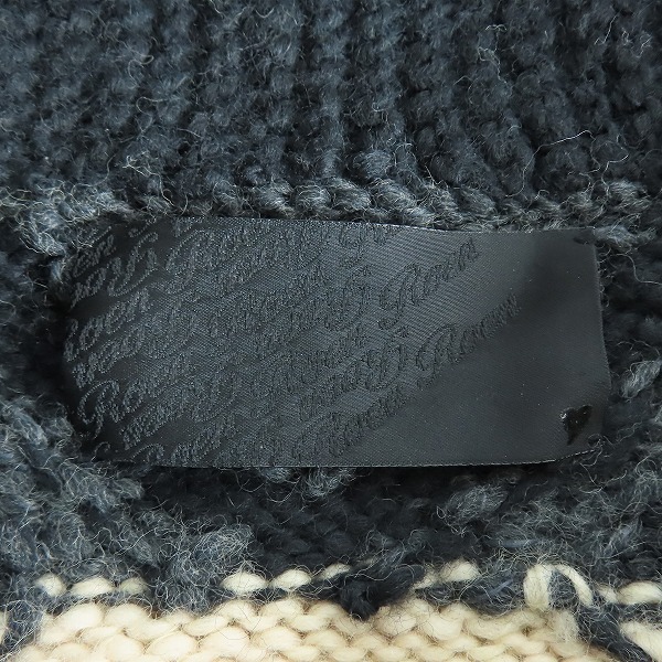 実際に弊社で買取させて頂いたRoen/ロエン バックスカル ニット ジップアップジャケット 46の画像 2枚目