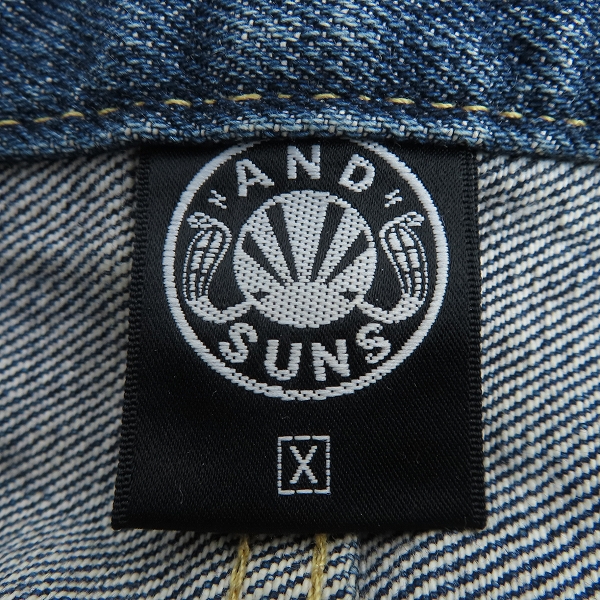 実際に弊社で買取させて頂いたAND SUNS/アンドサンズ チェック柄シャツ/デニムパンツ 2点セットの画像 3枚目