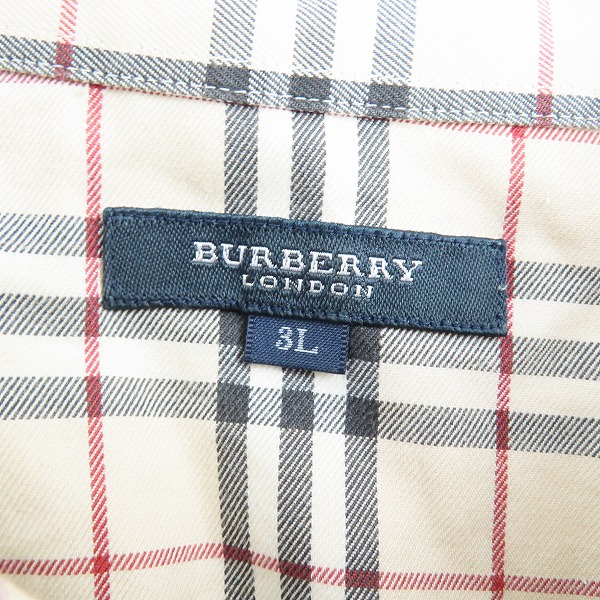 実際に弊社で買取させて頂いたBURBERRY LONDON/バーバリーロンドン チェック柄 長袖ボタンシャツ BEW80-930/3Lの画像 2枚目