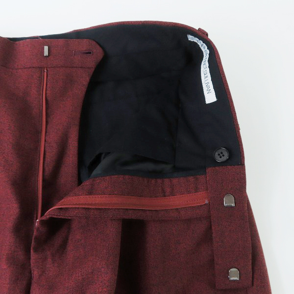 実際に弊社で買取させて頂いたJOHN LAWRENCE SULLIVAN/ジョンローレンスサリバン メランジウール タックショルダージャケット/パンツ セットアップ/44の画像 4枚目