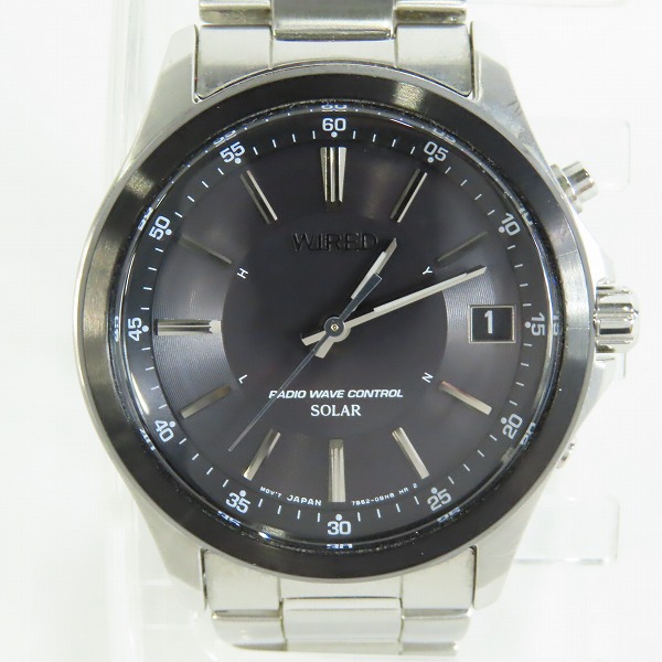 実際に弊社で買取させて頂いたSEIKO/セイコー WIRED ワイアード ソーラー ラウンド 黒文字盤 7B52-0AV0