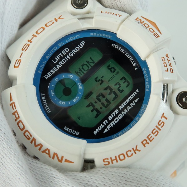 実際に弊社で買取させて頂いたG-SHOCK/Gショック 国内100個限定 FROGMAN LRG 10周年記念 GW-206K-7LRGの画像 5枚目
