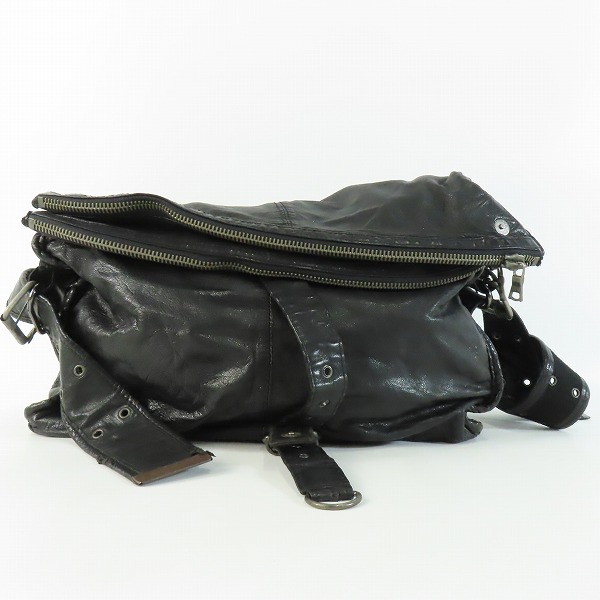 実際に弊社で買取させて頂いたBUFFALO BOBS/バッファローボブズ シープ レザー ショルダー バッグ MFB8501の画像 1枚目