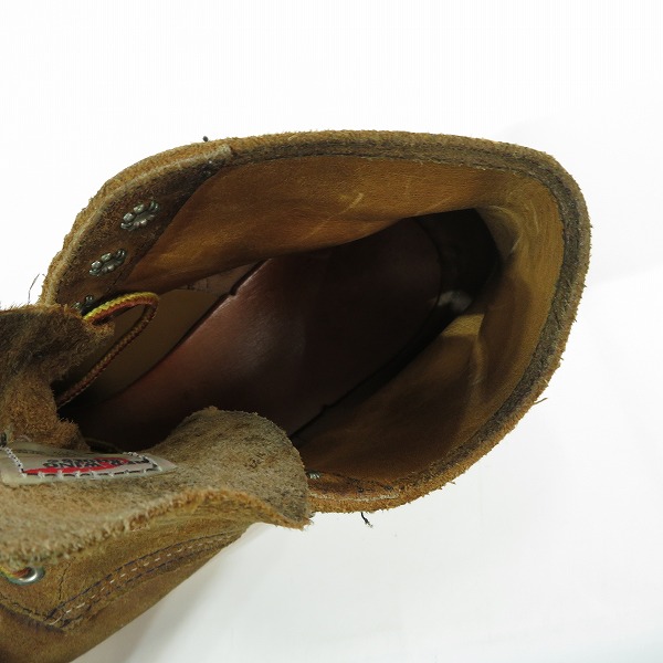 実際に弊社で買取させて頂いたRED WING/レッドウィング ラウンドトゥ ブーツ ブラウン 8181/8.5Dの画像 4枚目