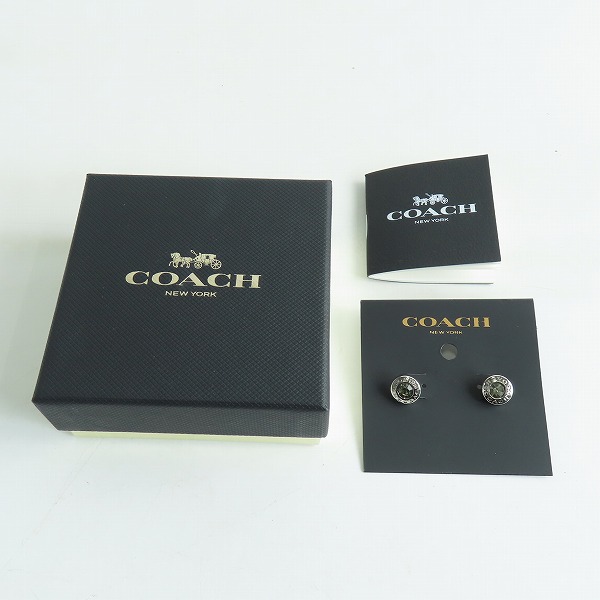 実際に弊社で買取させて頂いたCOACH/コーチ オープンサークル ストーン ピアス 両耳 f54516 の画像 5枚目