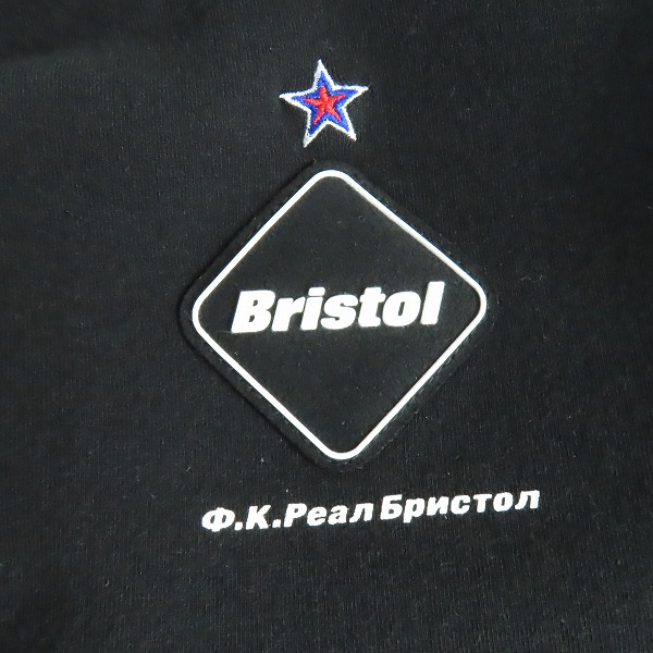 実際に弊社で買取させて頂いたF.C.Real Bristol/エフシーレアルブリストル SWEAT CREW NECK TOP ブラック FCRB-180026/XLの画像 4枚目