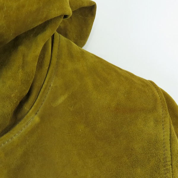 実際に弊社で買取させて頂いたISAMU KATAYAMA BACKLASH/バックラッシュ NIGHT RIDE ジャパンカーフ白鞣し製品染め フードブルゾン 1878-01/2(M)の画像 6枚目