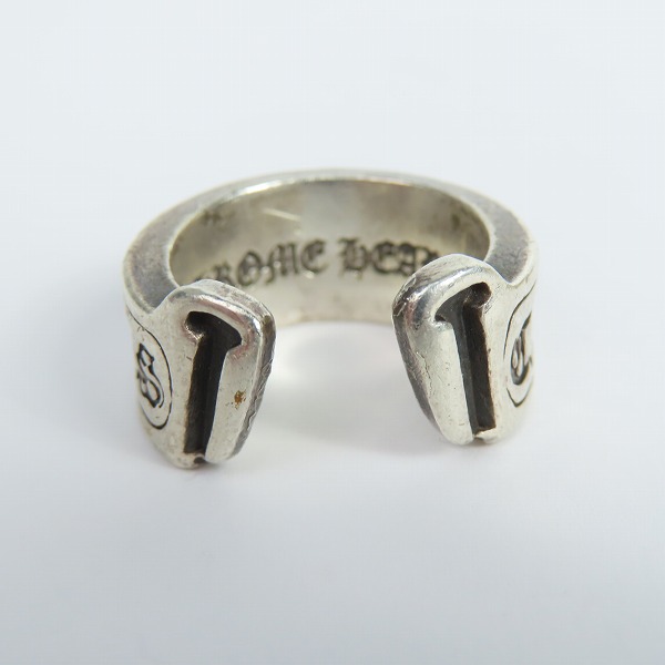 実際に弊社で買取させて頂いたCHROME HEARTS/クロムハーツ スクロールラベルリング ラージ 14号の画像 4枚目