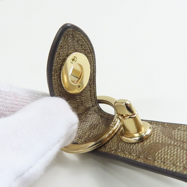 実際に弊社で買取させて頂いたCOACH/コーチ シグネチャー キーリング ワンクリップの画像 6枚目