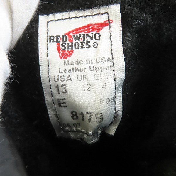 実際に弊社で買取させて頂いたRED WING/レッドウィング アイリッシュセッター モックトゥ ブーツ 8179/13Eの画像 5枚目