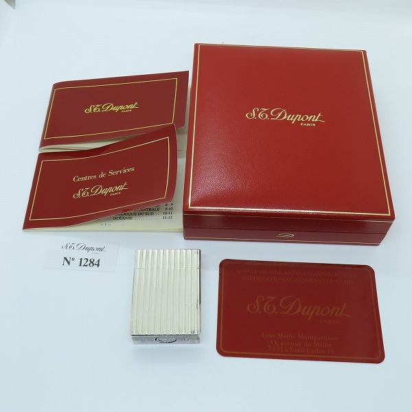 実際に弊社で買取させて頂いたS.T.DuPont/デュポン ライン1ショート 斜線ライン ガスライターの画像 7枚目