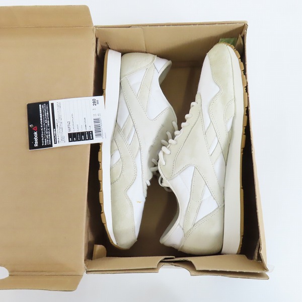 実際に弊社で買取させて頂いたReebok×MAISON KITSUNE/リーボック×メゾンキツネ スエード スニーカー V69742/28の画像 7枚目