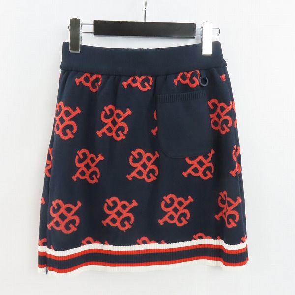 実際に弊社で買取させて頂いたPEARLYGATES/パーリーゲイツ 総柄 パイル地 スカート/0の画像 1枚目