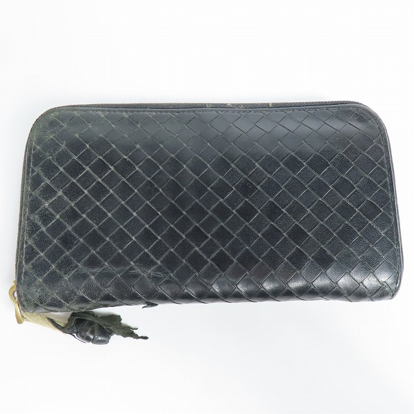 実際に弊社で買取させて頂いたBOTTEGA VENETA/ボッテガヴェネタ イントレチャート ラウンドファスナー 長財布