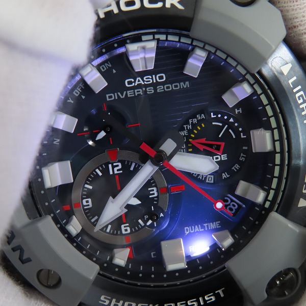 実際に弊社で買取させて頂いたG-SHOCK/Gショック FROGMAN/フロッグマン 電波ソーラー ROYAL NAVYコラボ GWF-A1000RN-8AJRの画像 5枚目