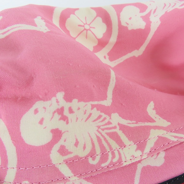 実際に弊社で買取させて頂いたEVISU/エヴィス 家紋ドクロ 総柄アロハシャツ/42の画像 5枚目