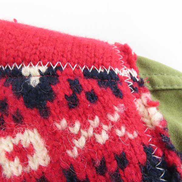 実際に弊社で買取させて頂いたCOMME des GARCONS JUNYA WATANABE MAN/コムデギャルソンジュンヤワタナベマン ジャガード モッズコート AD2021 WH-C018/Sの画像 7枚目