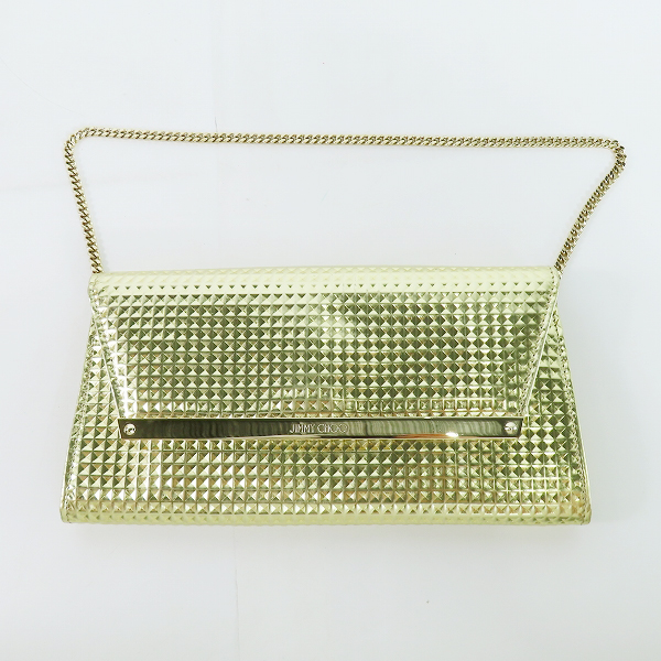 実際に弊社で買取させて頂いたJIMMY CHOO/ジミーチュウ チェーンウォレット ゴールド
