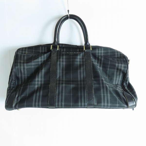 実際に弊社で買取させて頂いたBurberry/バーバリー ゴルフ チェック柄 ボストンハンドバッグ ブラック
