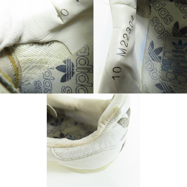 実際に弊社で買取させて頂いた【ジャンク】adidas×EDIFICE/アディダス×エディフィス CAMPUS 80s EF/キャンパス ホワイト スニーカー M22304/28.5の画像 8枚目