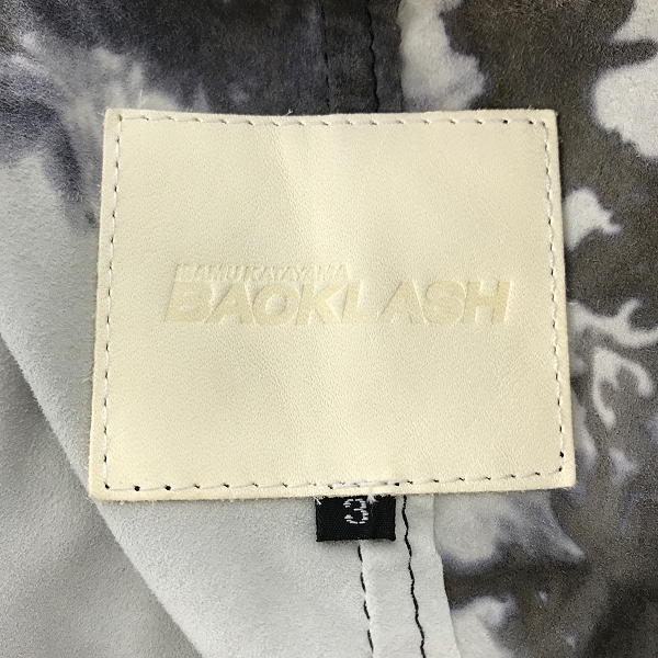 実際に弊社で買取させて頂いたISAMUKATAYAMA BACKLASH/バックラッシュ シンチバック 絞り染め カンガルー スウェードレザー シャツ 1881-02 /Lの画像 2枚目