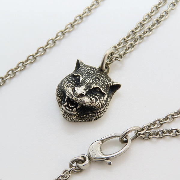 実際に弊社で買取させて頂いたGUCCI/グッチ キャットヘッド リング ネックレス