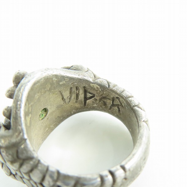 実際に弊社で買取させて頂いたA&G/エーアンドジー VIPER/バイパー 1ストーン クロス/スネーク リング 19-19.5号の画像 6枚目