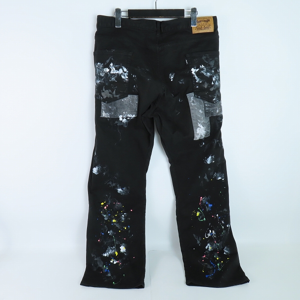 実際に弊社で買取させて頂いたglamb/グラム Unplugged Atelier Denim/アンプラグドアトリエ デニムパンツ パッチワーク/ペンキ加工 GB0124/P03/Lの画像 1枚目