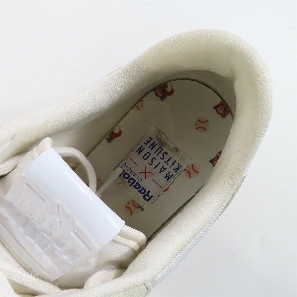 実際に弊社で買取させて頂いたReebok×MAISON KITSUNE/リーボック×メゾンキツネ スエード スニーカー V69742/28の画像 4枚目