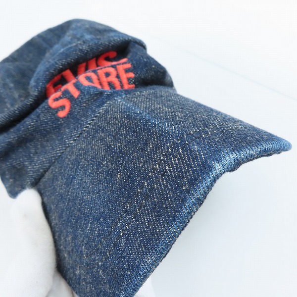実際に弊社で買取させて頂いたEVISU/エヴィス 90s 初期ハウスタグ デニム生地 キャップ 2点セットの画像 6枚目