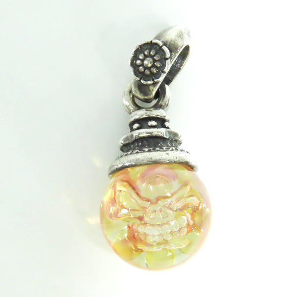 実際に弊社で買取させて頂いた【ギャラ付き】STARLINGEAR/スターリンギア Flower skull marble pendant/フラワー スカル マーブル ペンダント トップの画像 1枚目